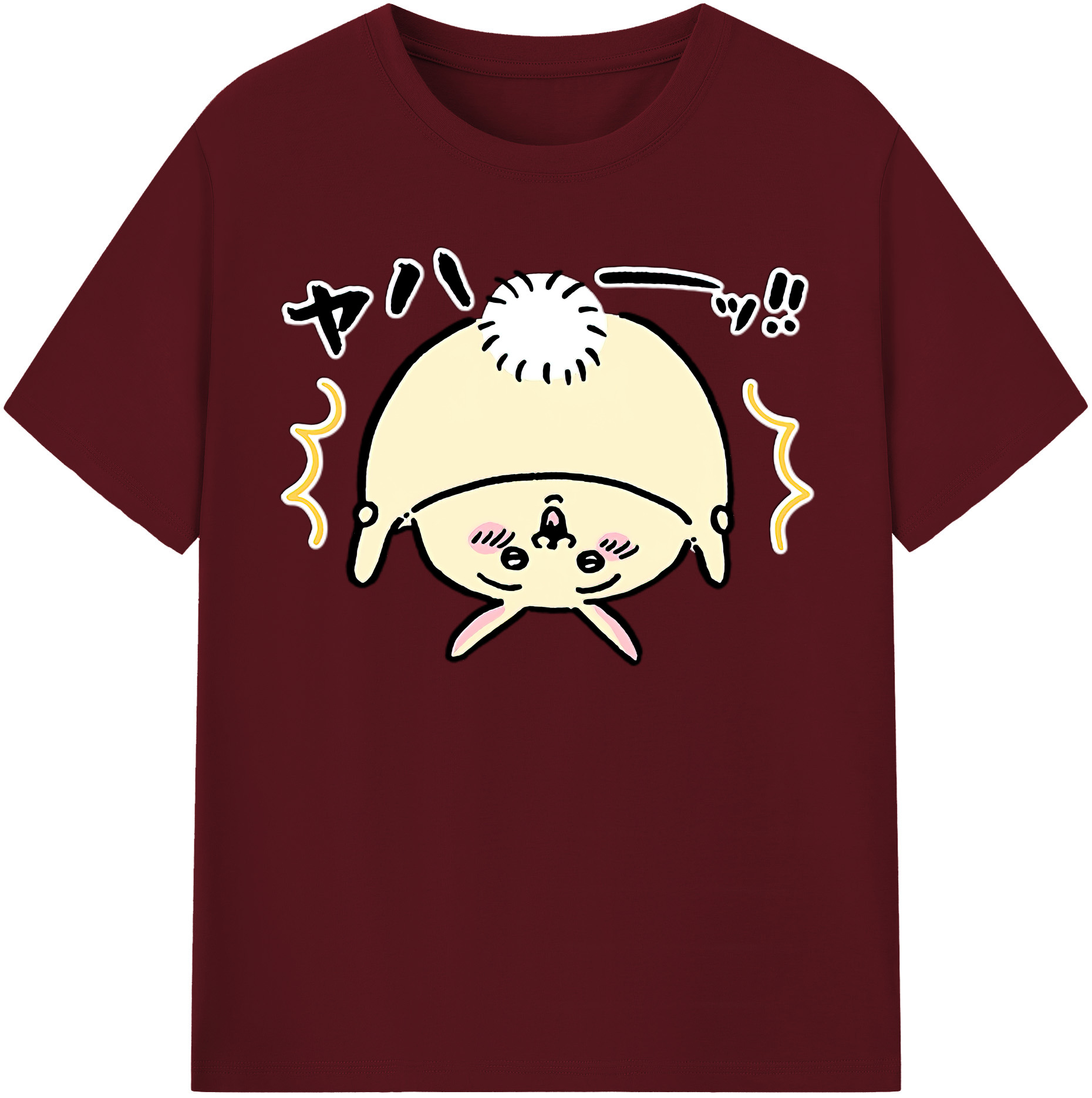 （画像用） ちいかわ うさぎ Chii-kawa usagi 綿100％半袖Tシャツ（フロントプリント）